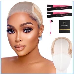 Beige Lace Wig Grip Cap for Women - Medium Size Snug Fit 4x5